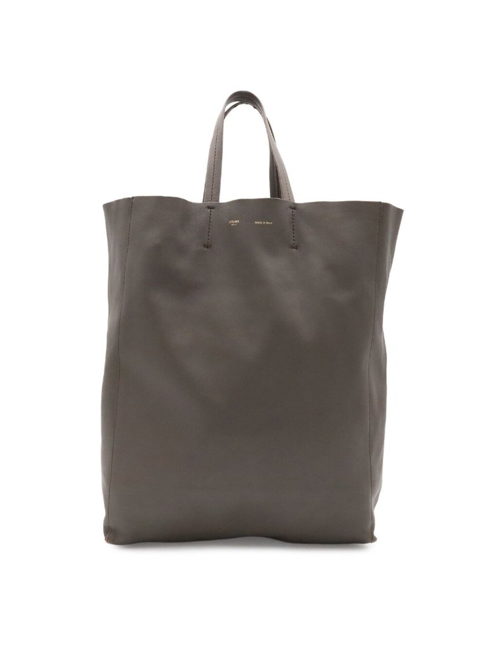 Celine Horizontal Cabas Tote Large Shoulder Bag Leather Gray
